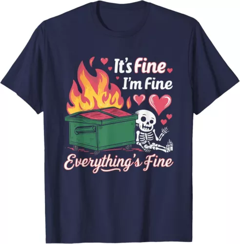 Dumpster Fire Skeleton Tee 
