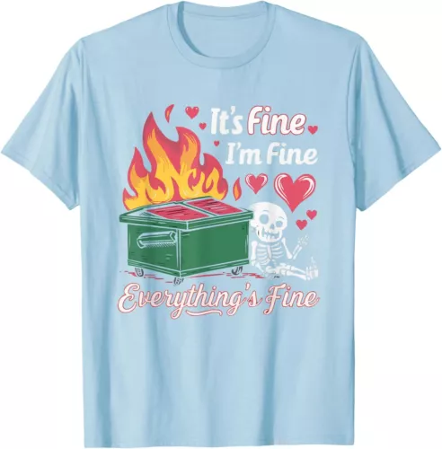 Dumpster Fire Skeleton Tee 