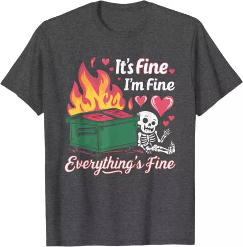 Dumpster Fire Skeleton Tee 