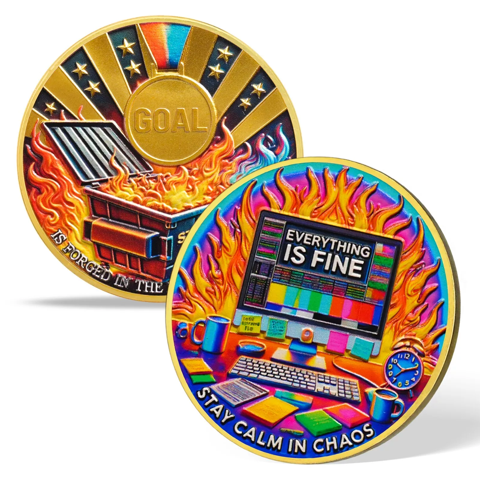 Dumpster Fire Challenge Coin XV