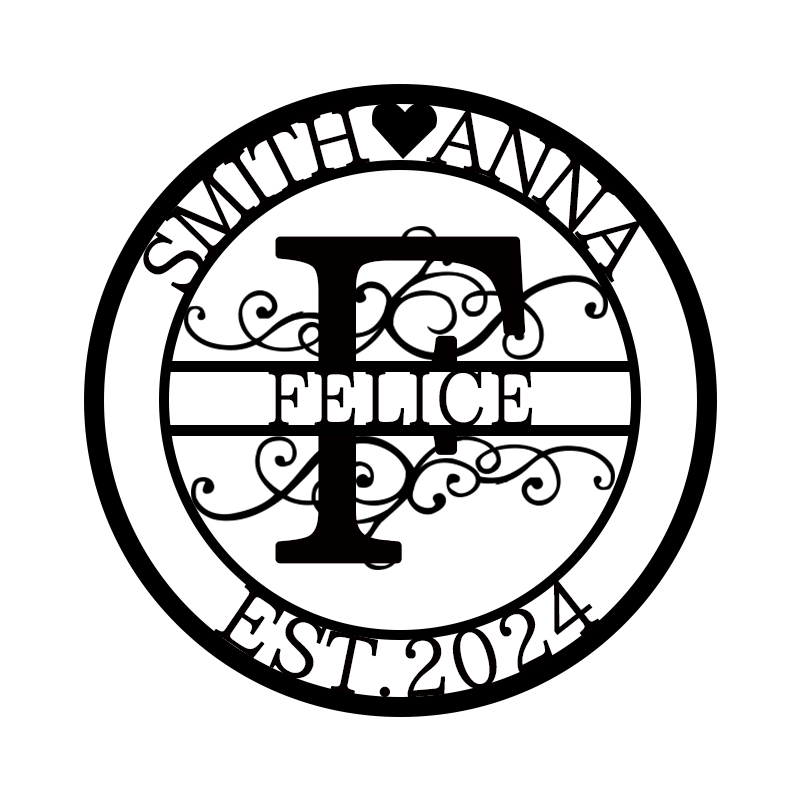 💕Personalized Monogram Name Metal Sign for Yard Decor🎁【Buy 2 Free Shipping】