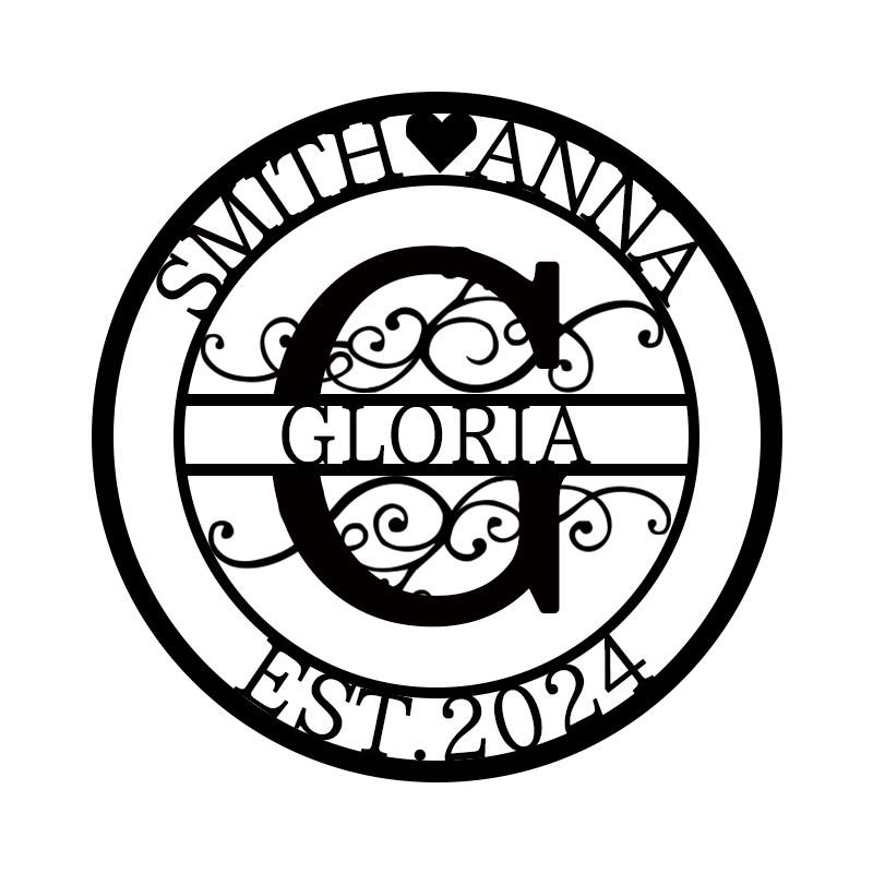 💕Personalized Monogram Name Metal Sign for Yard Decor🎁【Buy 2 Free Shipping】