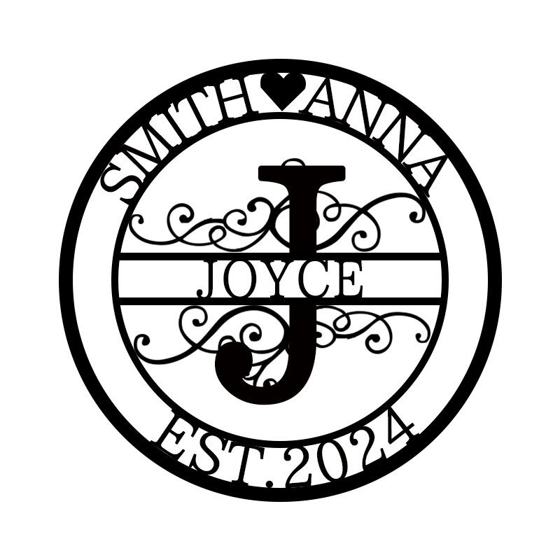 💕Personalized Monogram Name Metal Sign for Yard Decor🎁【Buy 2 Free Shipping】