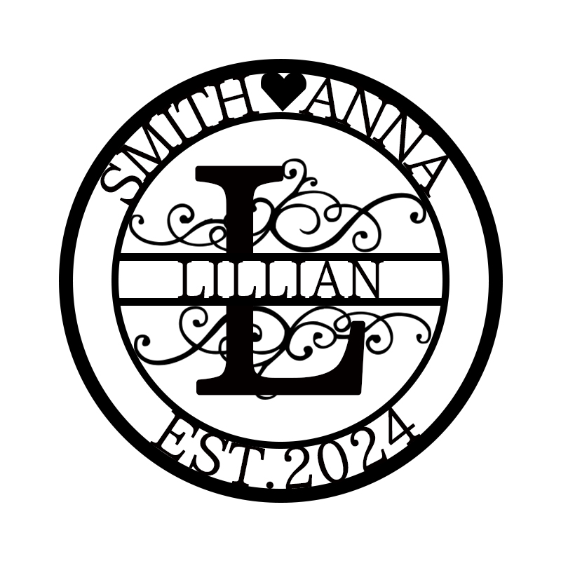 💕Personalized Monogram Name Metal Sign for Yard Decor🎁【Buy 2 Free Shipping】