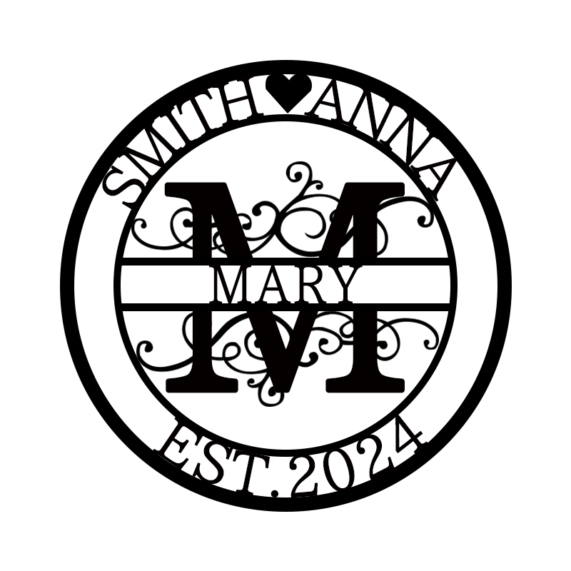 💕Personalized Monogram Name Metal Sign for Yard Decor🎁【Buy 2 Free Shipping】