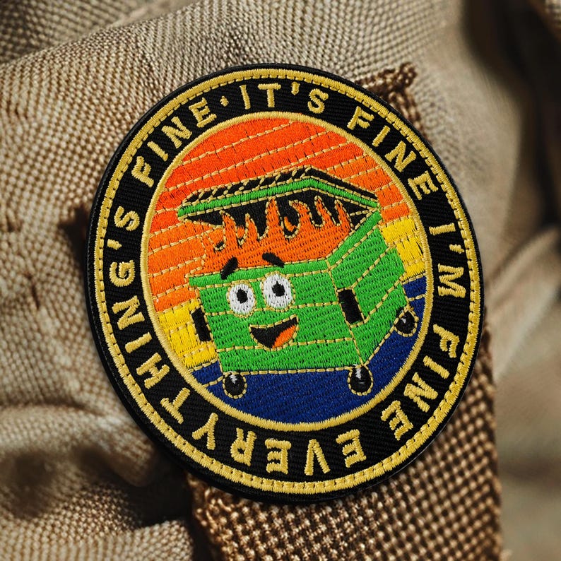 Dumpster Fire Embroidered Patch