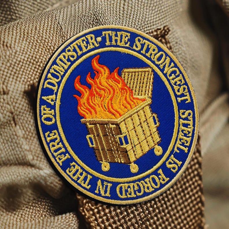 Dumpster Fire Embroidered Patch