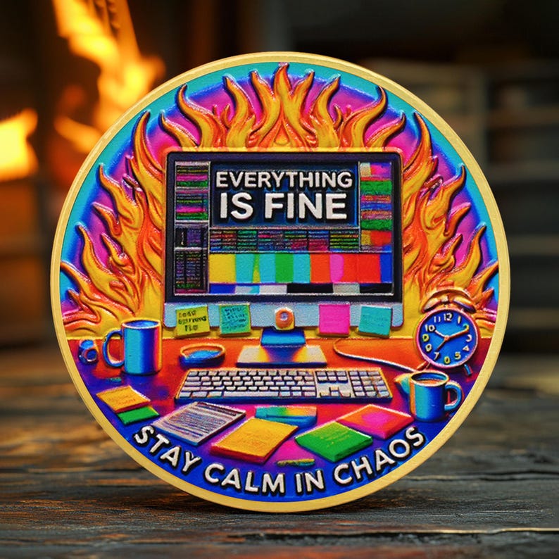 Dumpster Fire Challenge Coin XV