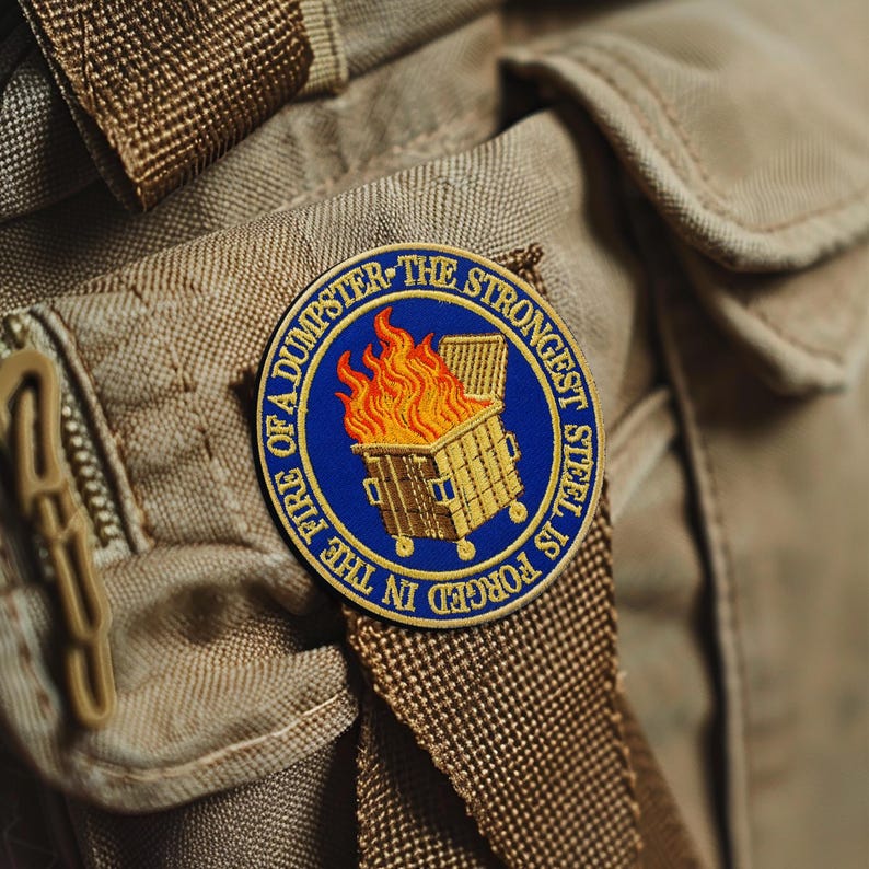 Dumpster Fire Embroidered Patch