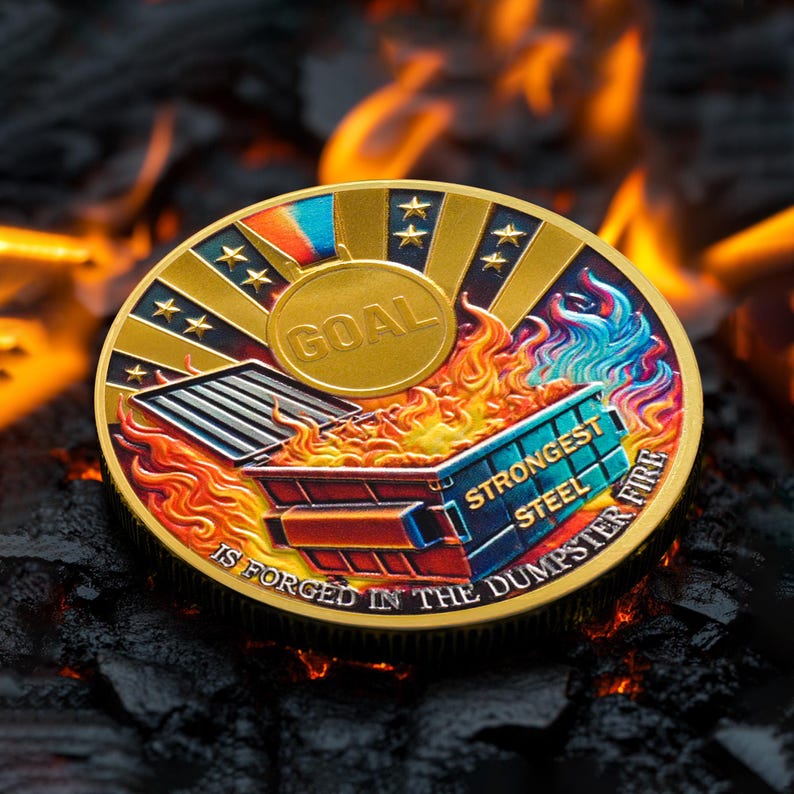 Dumpster Fire Challenge Coin XV