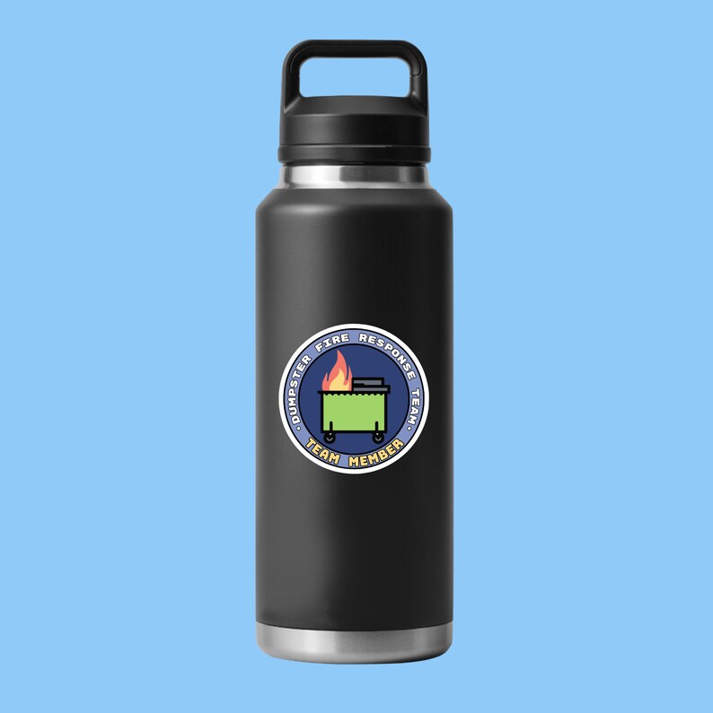 🔥 Dumpster Fire Sticker Set - Team Leader & Team Member Edition! 🔥