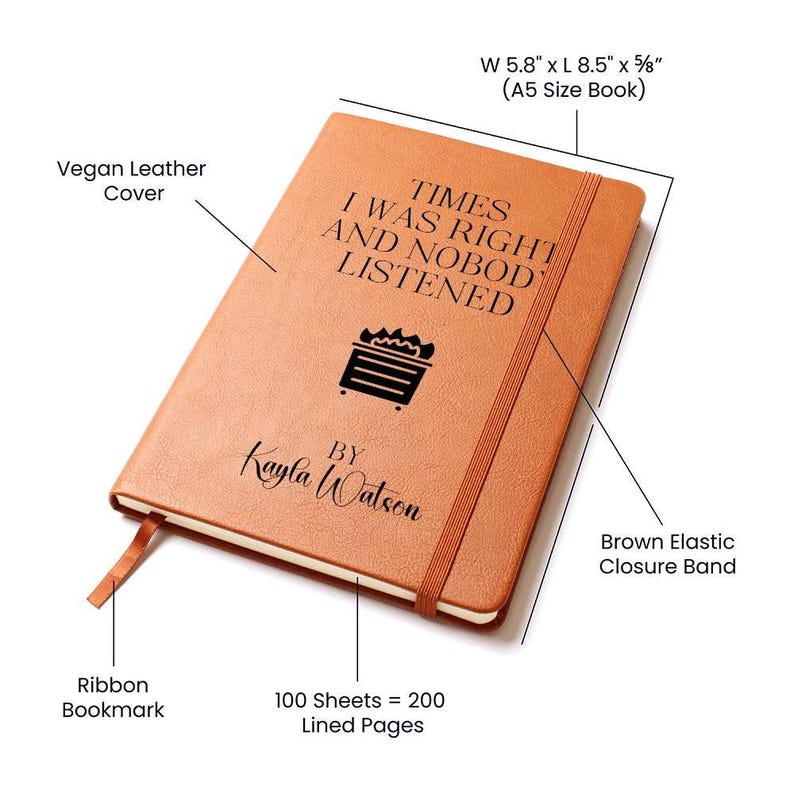 Custom Journal -Times I Was Right and Nobody Listened Notebook