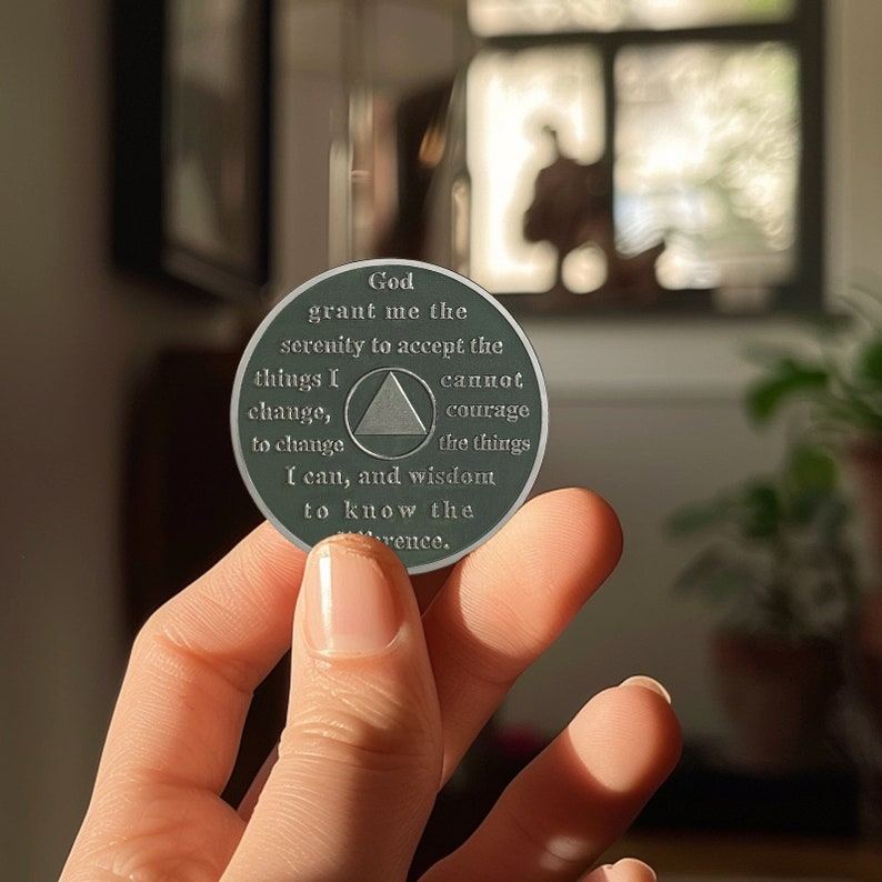 Rainbow Skull Sobriety Coin