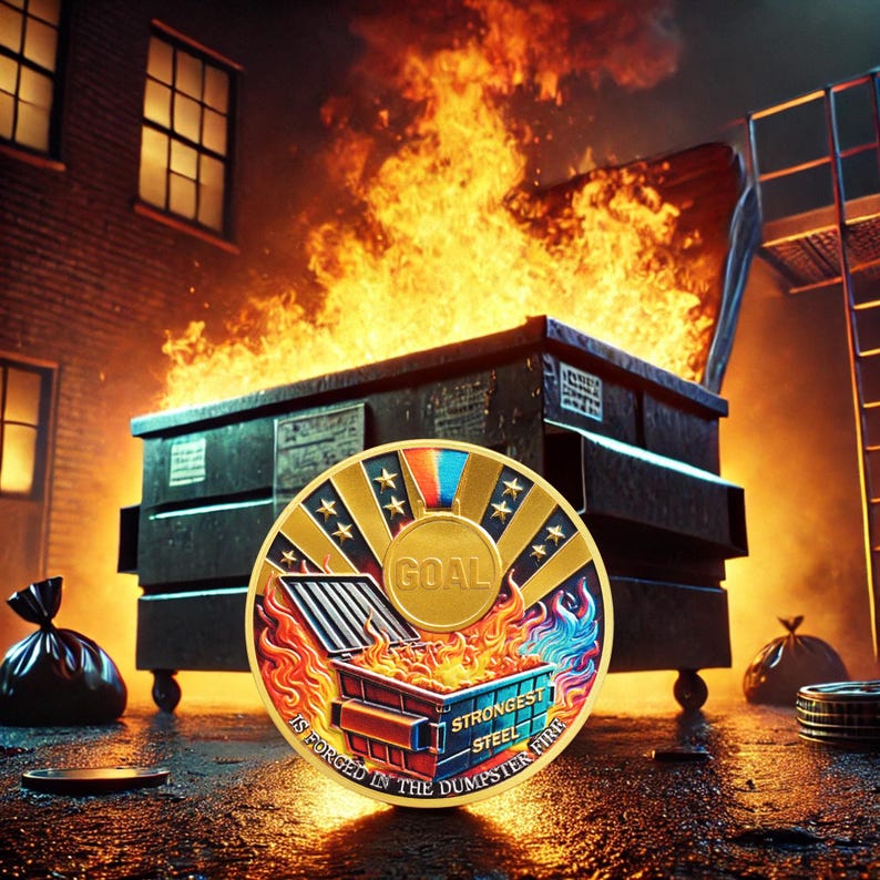Dumpster Fire Challenge Coin XV