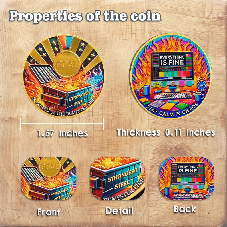 Dumpster Fire Challenge Coin XV