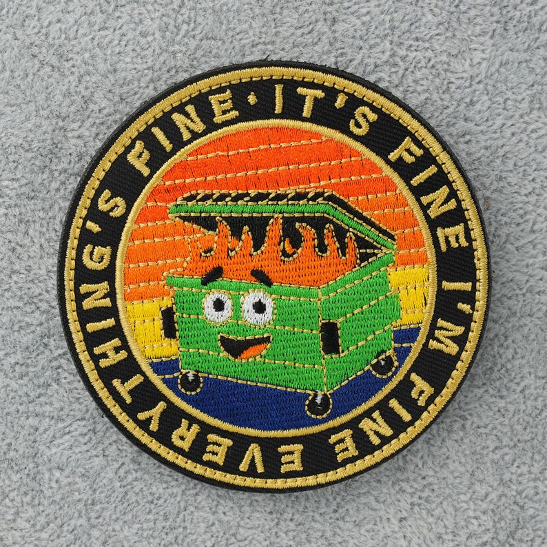 Dumpster Fire Embroidered Patch