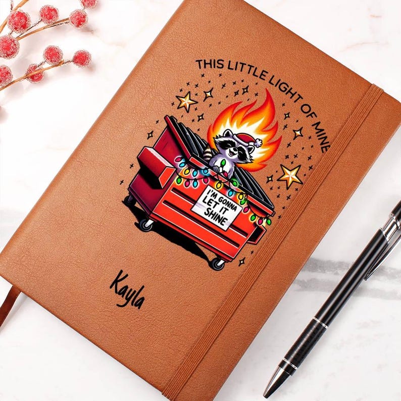 Custom Journal - This Little Light of Mine Dumpster Fire Journal