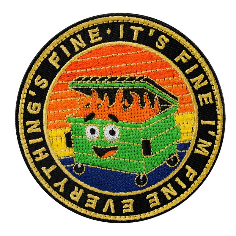 Dumpster Fire Embroidered Patch