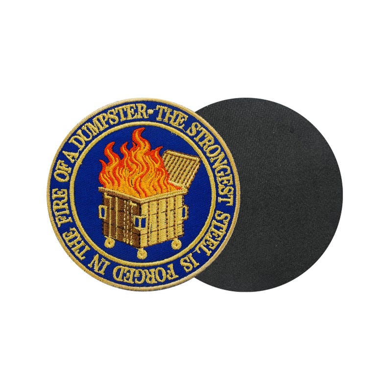Dumpster Fire Embroidered Patch