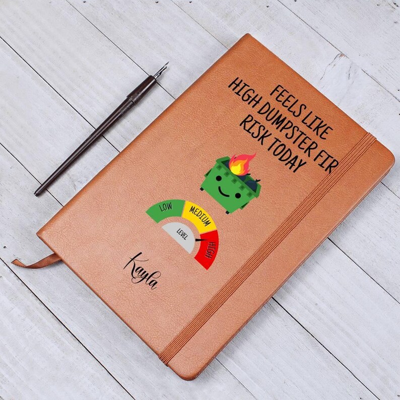 Custom Journal - Feels Like High Dumpster Fire Risk Today Journal