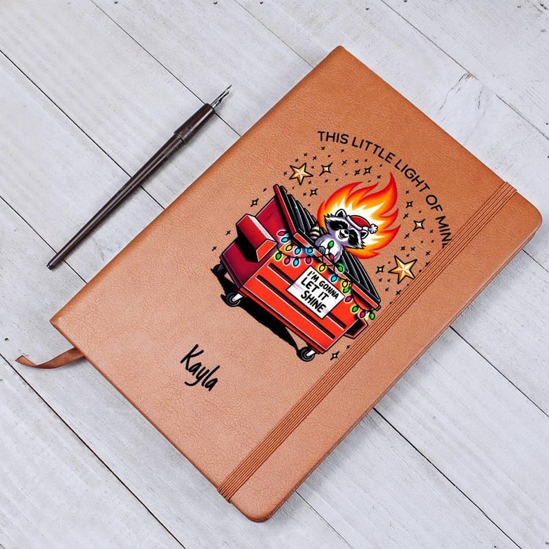 Custom Journal - This Little Light of Mine Dumpster Fire Journal