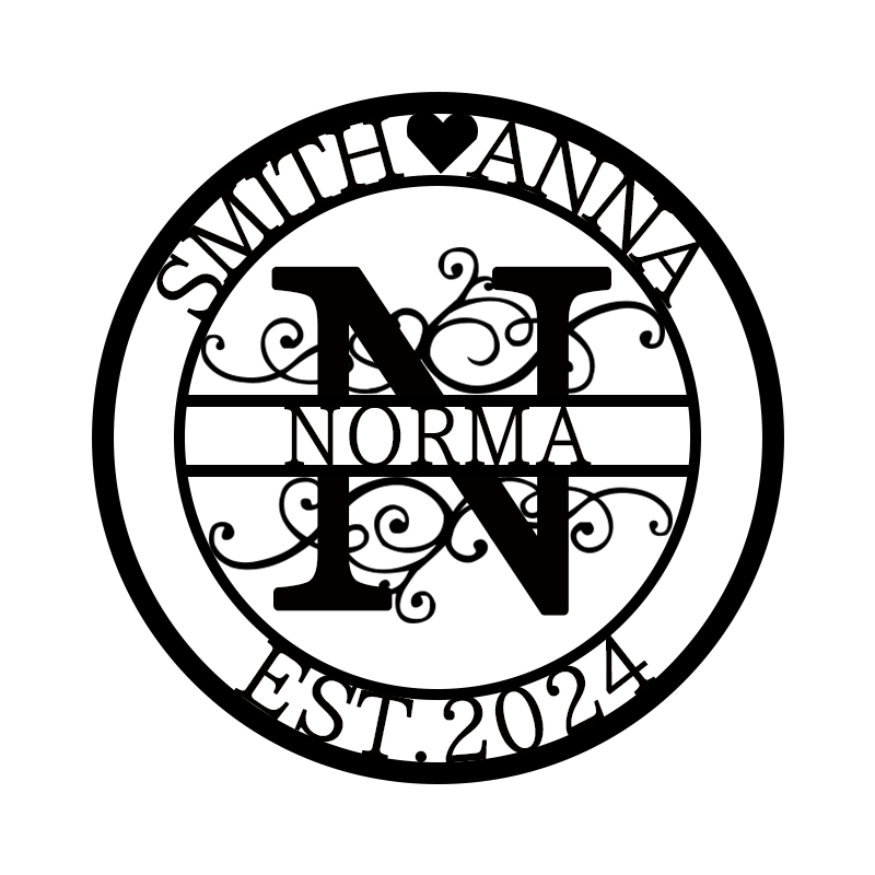 💕Personalized Monogram Name Metal Sign for Yard Decor🎁【Buy 2 Free Shipping】