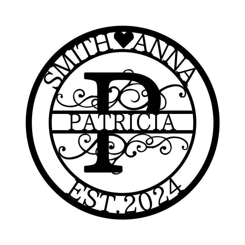 💕Personalized Monogram Name Metal Sign for Yard Decor🎁【Buy 2 Free Shipping】