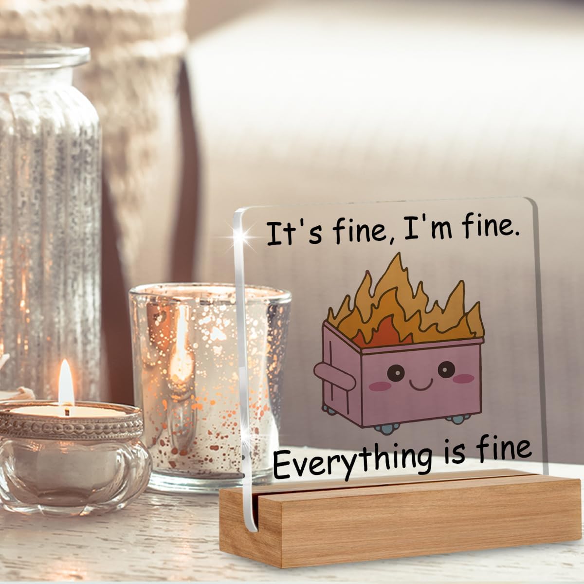 Dumpster Fire Desk Decor