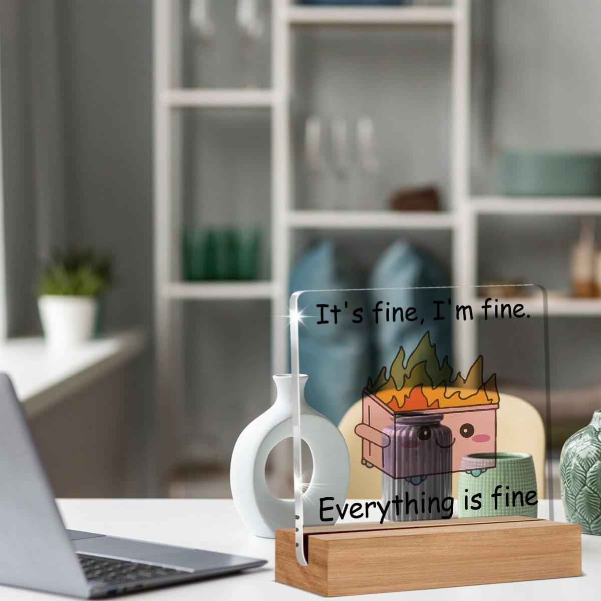 Dumpster Fire Desk Decor