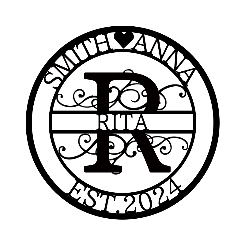 💕Personalized Monogram Name Metal Sign for Yard Decor🎁【Buy 2 Free Shipping】