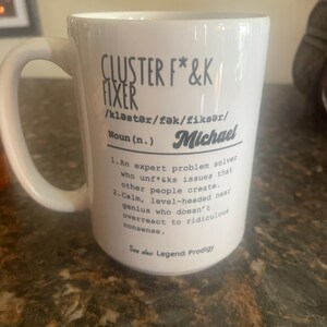 Funny Dumpster Firefighter Mug with Funny Definition