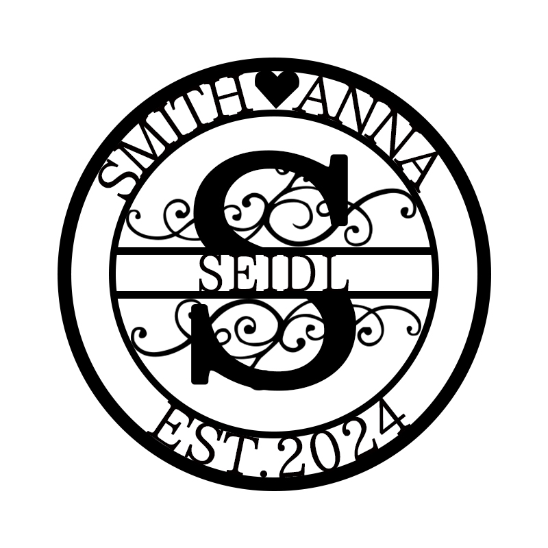 💕Personalized Monogram Name Metal Sign for Yard Decor🎁【Buy 2 Free Shipping】