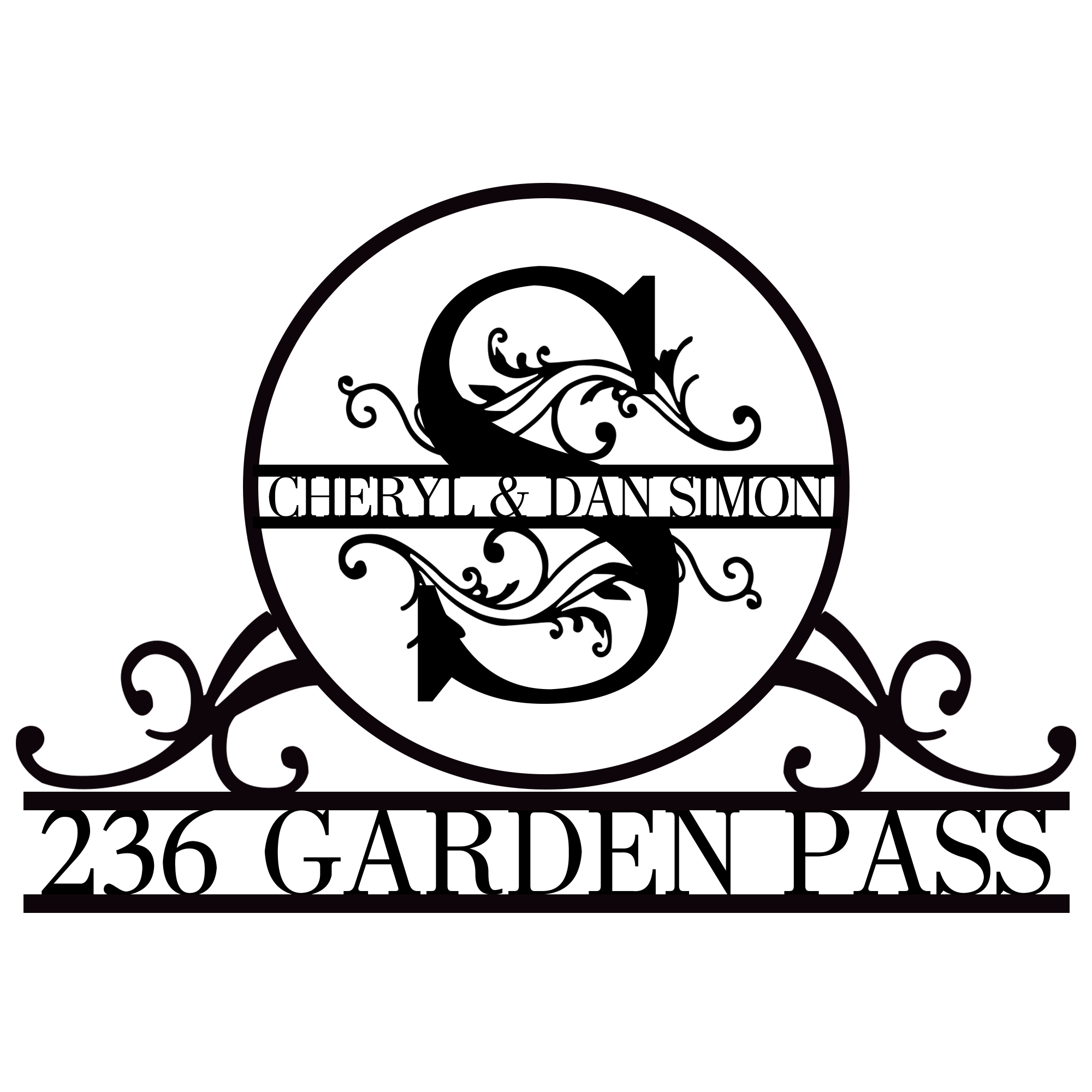 💕Personalized Family Name Monogram Address Metal Sign🎁【Buy 2 Free Shipping】