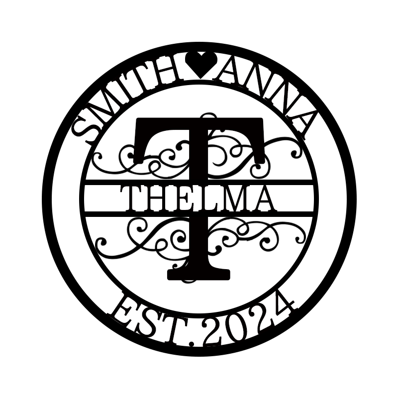 💕Personalized Monogram Name Metal Sign for Yard Decor🎁【Buy 2 Free Shipping】