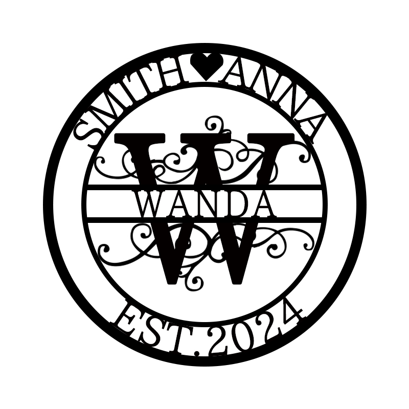 💕Personalized Monogram Name Metal Sign for Yard Decor🎁【Buy 2 Free Shipping】