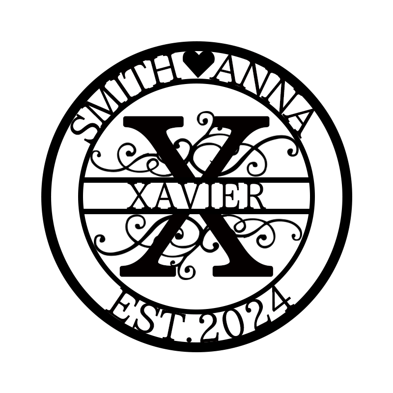 💕Personalized Monogram Name Metal Sign for Yard Decor🎁【Buy 2 Free Shipping】