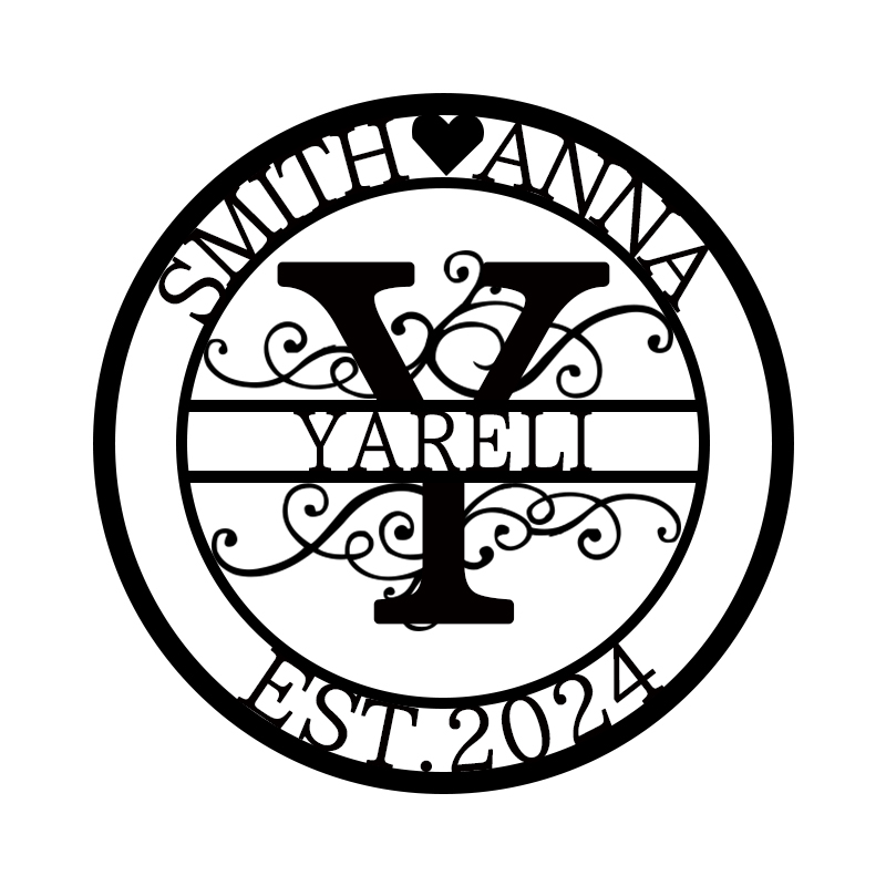 💕Personalized Monogram Name Metal Sign for Yard Decor🎁【Buy 2 Free Shipping】