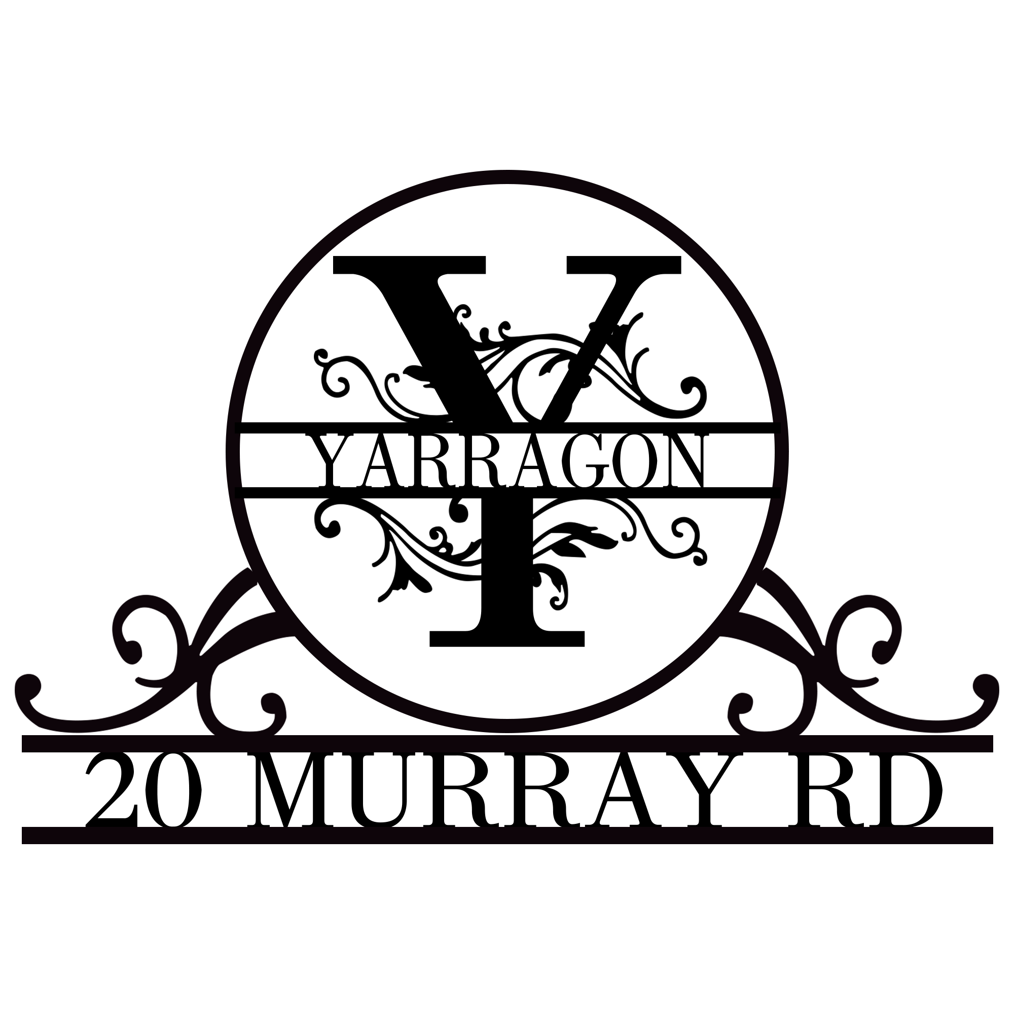 💕Personalized Family Name Monogram Address Metal Sign🎁【Buy 2 Free Shipping】