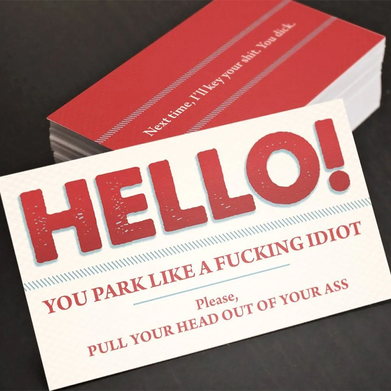 🅿️Learn to Park, Asshole--Hilarious Parking Violation Card for Inconsiderate Drivers 🚗