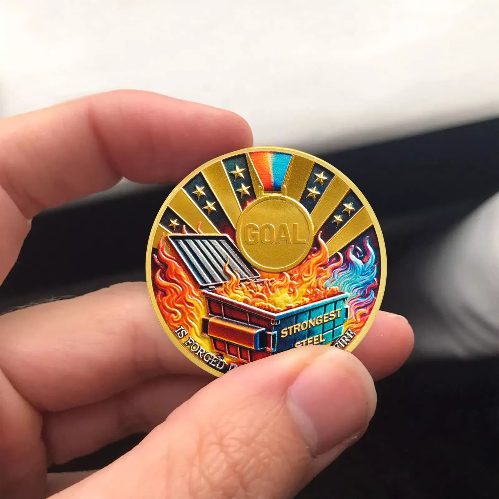 Dumpster Fire Challenge Coin XV