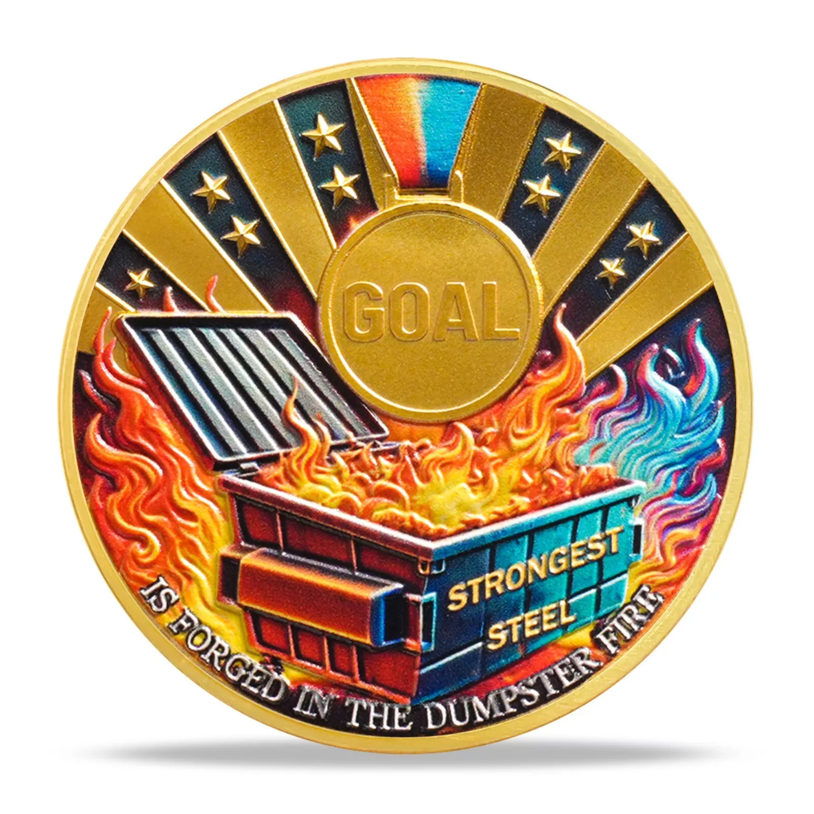 Dumpster Fire Challenge Coin XV