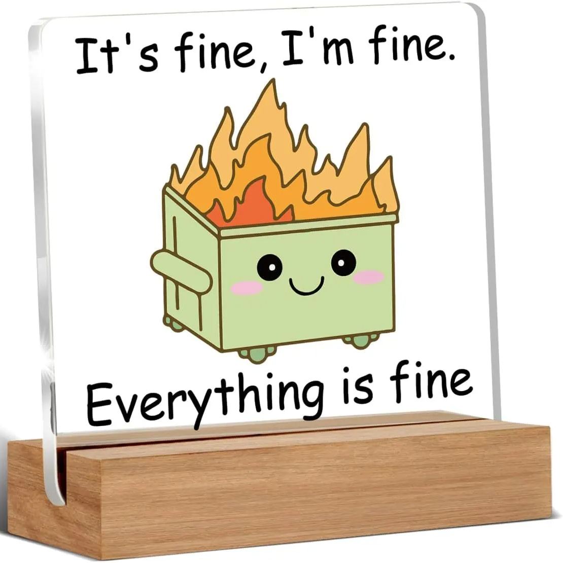 Dumpster Fire Desk Decor