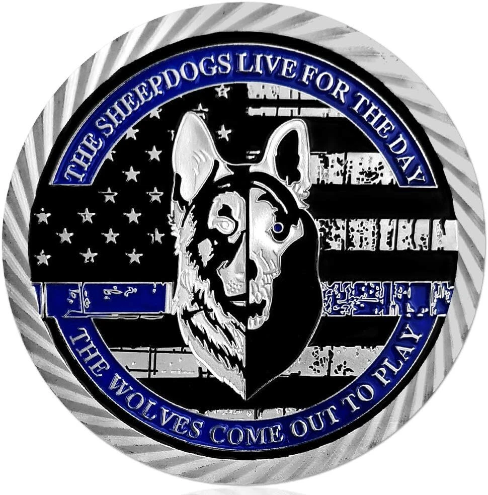 Police Working Sheep Dogs Oath Challenge Coin
