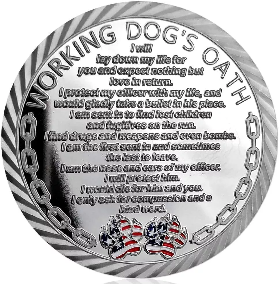 Police Working Sheep Dogs Oath Challenge Coin