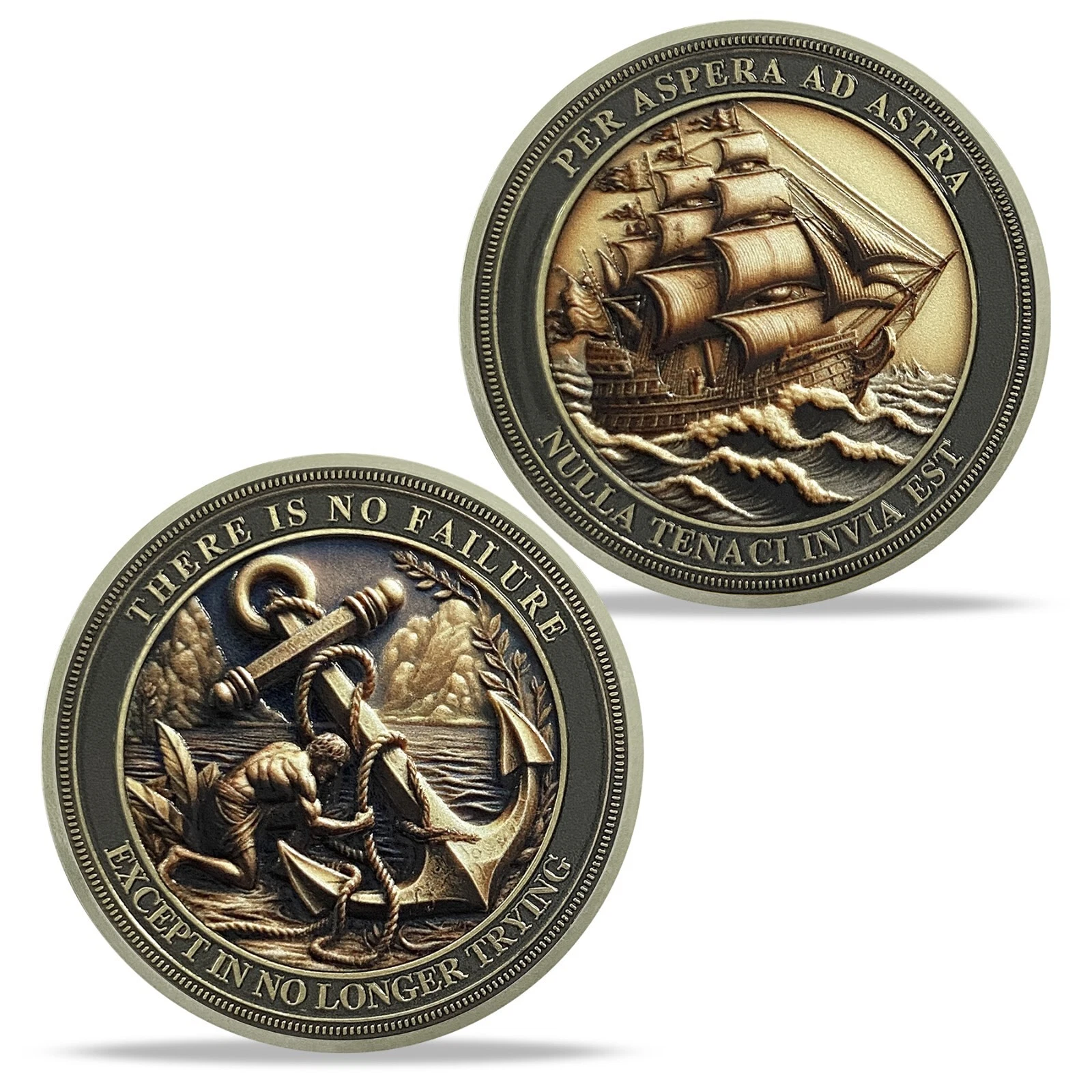 There Is No Failure Inspirational Coin