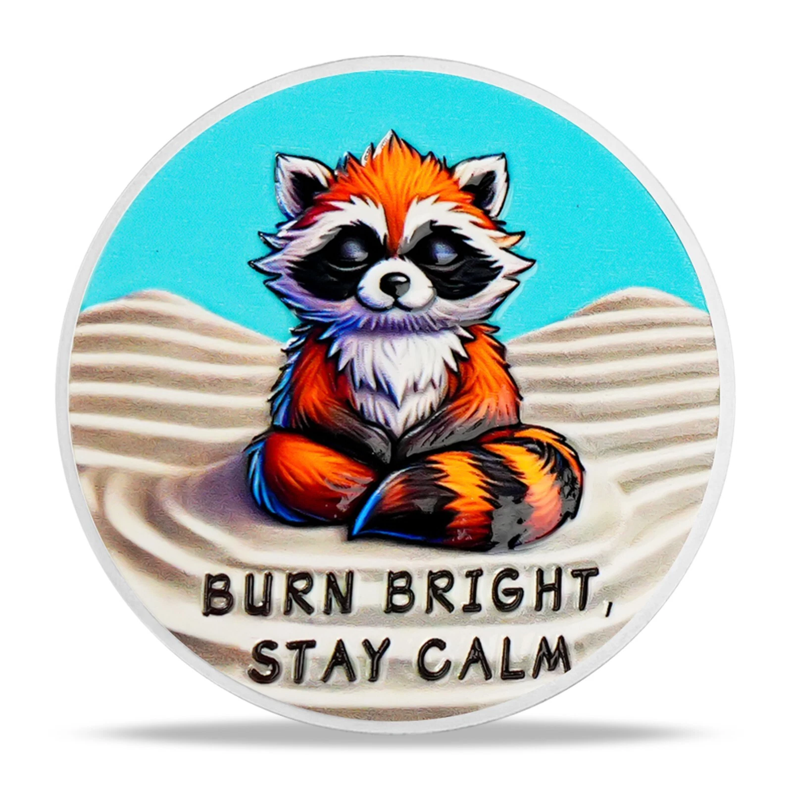 Playful Raccoon Dumpster Fire Coin