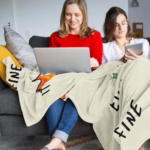 Emotional Support Dumpster Fire Gifts Blanket