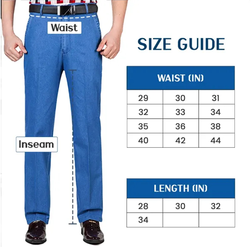 （49% OFF）Men's High Waist Straight Fit Stretch Jeans