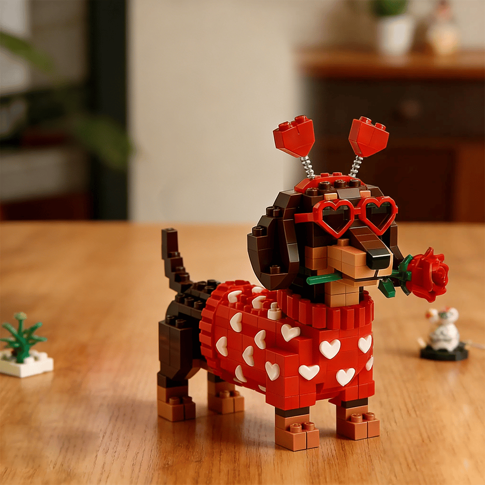 💖 2026 Valentine’s Day Exclusive Dachshund Brick Set 🐕