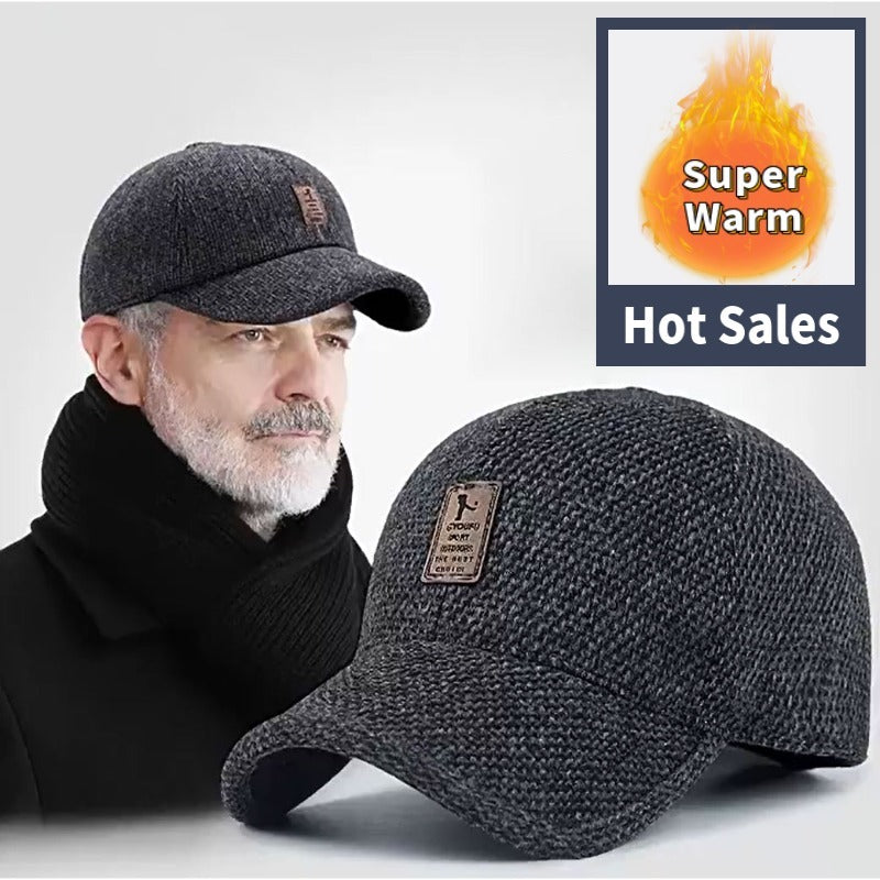 🔥49% off before Christmas 🥳-Men's Winter Baseball Cap - With Ear Muffs, Thickened Warm Hat